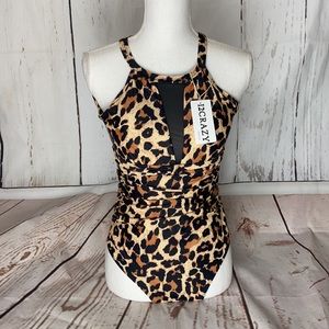 Animal print one piece